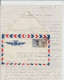 INDOCHINE ENV LAC 1950 TIMBRE POSTE AERIENNE OBLIT POSTE AUX ARMEES T.O.E SAIGON INDOCHINE => ALGERIE CONSTANTINE - Lettres & Documents