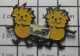 3617  Pin's Pins / Beau Et Rare / ANIMAUX / 2 LIONCEAUX JAUNES LEO - Animaux