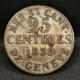 25 CENTIMES 1839 BILLON ARGENT CANTON DE GENEVE SUISSE / SWITZERLAND - Kanton Genf