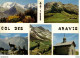 74 Col Des ARAVIS Multivues Vers LA CLUSAZ N°1175 Beauté Des Alpes VOIR DOS Tampon : Col Des Aravis Paul Machenaud - La Clusaz