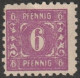 SBZ- Mecklenburg-Vorpommern: 1945, Plattenfehler: Mi. Nr. 10 XLV, Freimarke: 6 Pfg. Wertziffer.  */MH - Gebraucht