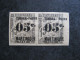 A). MARTINIQUE: TB Paire Du Taxe N° 20, Surcharges Décalées,  Neuve X. - Unused Stamps