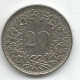 SWITZERLAND 20 RAPPEN 1962 B - 20 Centimes / Rappen