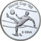 Papouasie-Nouvelle-Guinée, 5 Kina, World Cup France 1998, 1997, BE, Argent, FDC - Papouasie-Nouvelle-Guinée