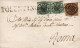 ASI -  1860 - STATO PONTIFICIO - Sovracoperta Di Lettera Spedita Da Tolentino,Catalogo Sassone N. 2+4c - Etats Pontificaux
