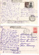 2 Cartes Postales Avec Censure Soviétique En 1951 / Pour Lausanne Suisse / Parc De Léningrad - Briefe U. Dokumente