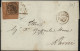 ASI -1852 - STATO PONTIFICIO - Lettera Da Perugia A Narni, Affrancata Con Un 3 Bay Bistro Arancio.Catalogo Sassone N. 4 - Kerkelijke Staten