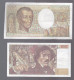 2 Billets  France   200 F  Montesquieu   Et  100 F  Delacroix  Petits Trous  D'  épingles - Autres - Europe