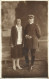 PHOTO CCA. 13.50*8.50 CM, 1929, ROMANIA, SOLDIER IN MILITARY UNIFORM WITH A LADY (SUSANA SI PETRICĂ) - Uniformi