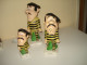 O18/ RARE Lot De 6 Figurines - Famille Dalton - Rantamplan - Jolly Jumper - 1997 - Figurines En Plastique