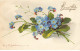 ILLUSTRATEUR #FG37747 KLEIN VASE REMPLI DE FLEURS MYOSOTIS BONNE FETE - Klein, Catharina