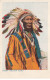INDIENS #MK41876 CHIEF YELLOW HAIR ROBE ET COIFFE AMERINDIENNE - Indios De América Del Norte
