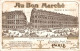 CHROMO AU BON MARCHE NOUVEAUTES PARIS (VUE DES MAGASINS RUE DU BAC AU V°) SERENADE A LA LUNE - Au Bon Marché