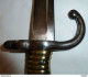 Delcampe - SABRE BAÏONNETTE CHASSEPOT MODELE SAINT ÉTIENNE EN 1872 LAME A DOUBLE A DOUBLE COURBURE DITE YATAGAN PAR DE FOURREAU - Knives/Swords