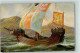 39425906 - Nr.120 Englisches Kriegsschiff 14 Jahrhundert Sign.Chr.Rave - Sonstige & Ohne Zuordnung