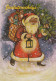 PAPÁ NOEL Feliz Año Navidad Vintage Tarjeta Postal CPSM #PBL185.ES - Santa Claus
