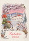 PAPÁ NOEL NAVIDAD Fiesta Vintage Tarjeta Postal CPSM #PAK994.ES - Santa Claus