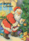 PAPÁ NOEL NAVIDAD Fiesta Vintage Tarjeta Postal CPSM #PAK165.ES - Santa Claus