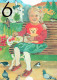 JOYEUX ANNIVERSAIRE 6 Ans GARÇON ENFANTS Vintage Postal CPSM #PBT812.FR - Birthday