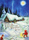 PÈRE NOËL Bonne Année Noël Vintage Carte Postale CPSM #PAU550.FR - Santa Claus