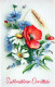 FLOWERS Vintage Postcard CPA #PKE563.GB - Fleurs