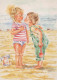 CHILDREN CHILDREN Scene S Landscapes Vintage Postcard CPSM #PBU238.GB - Scènes & Paysages