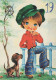 HAPPY BIRTHDAY 9 Year Old BOY CHILDREN Vintage Postal CPSM #PBT993.GB - Birthday