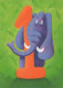 ELEPHANT Animals Vintage Postcard CPSM #PBS734.GB - Elefanten