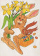 EASTER RABBIT EGG Vintage Postcard CPSM #PBO486.GB - Ostern