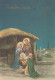 Virgen Mary Madonna Baby JESUS Christmas Religion Vintage Postcard CPSM #PBB841.GB - Vierge Marie & Madones