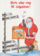 SANTA CLAUS Happy New Year Christmas Vintage Postcard CPSM #PAU547.GB - Santa Claus