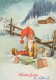 SANTA CLAUS CHRISTMAS Holidays Vintage Postcard CPSM #PAK449.GB - Santa Claus