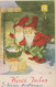 BABBO NATALE Buon Anno Natale Vintage Cartolina CPSMPF #PKG292.IT - Santa Claus