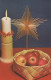 Buon Anno Natale CANDELA Vintage Cartolina CPSMPF #PKG172.IT - Nouvel An