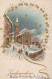 Buon Anno Natale CHIESA Vintage Cartolina CPSMPF #PKD551.IT - Año Nuevo