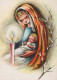 Vergine Maria Madonna Gesù Bambino Natale Religione Vintage Cartolina CPSM #PBP938.IT - Maagd Maria En Madonnas