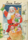 BABBO NATALE Buon Anno Natale Vintage Cartolina CPSM #PBL051.IT - Santa Claus