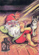 BABBO NATALE Buon Anno Natale Vintage Cartolina CPSM #PBL253.IT - Santa Claus