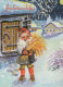 BABBO NATALE Buon Anno Natale Vintage Cartolina CPSM #PBL188.IT - Kerstman