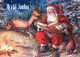 BABBO NATALE Buon Anno Natale Vintage Cartolina CPSM #PBB127.IT - Kerstman