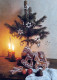 Buon Anno Natale CANDELA Vintage Cartolina CPSM #PBA804.IT - Año Nuevo