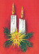 Buon Anno Natale CANDELA Vintage Cartolina CPSM #PAZ606.IT - Nouvel An