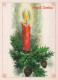 Buon Anno Natale CANDELA Vintage Cartolina CPSM #PAV582.IT - Nouvel An