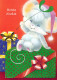 Buon Anno Natale MOUSE Vintage Cartolina CPSM #PAU947.IT - New Year