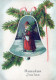 BABBO NATALE Buon Anno Natale Vintage Cartolina CPSM #PAU615.IT - Santa Claus