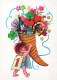 Buon Anno Natale BAMBINO Vintage Cartolina CPSM #PAU015.IT - Nouvel An