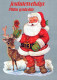 BABBO NATALE Animale Natale Vintage Cartolina CPSM #PAK519.IT - Santa Claus