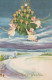 ANGELO Buon Anno Natale Vintage Cartolina CPSMPF #PAG828.IT - Angels