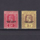 BRITISH VIRGIN ISLAND 1916, SG #78-79, War Tax Stamp, MH/NG - British Virgin Islands
