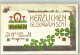 39808206 - Praegedruck Glueckwunsch Hufeisen Klee Pilz - New Year